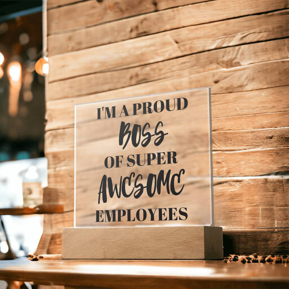 Proud Boss Plaque Sign Gift For Boss