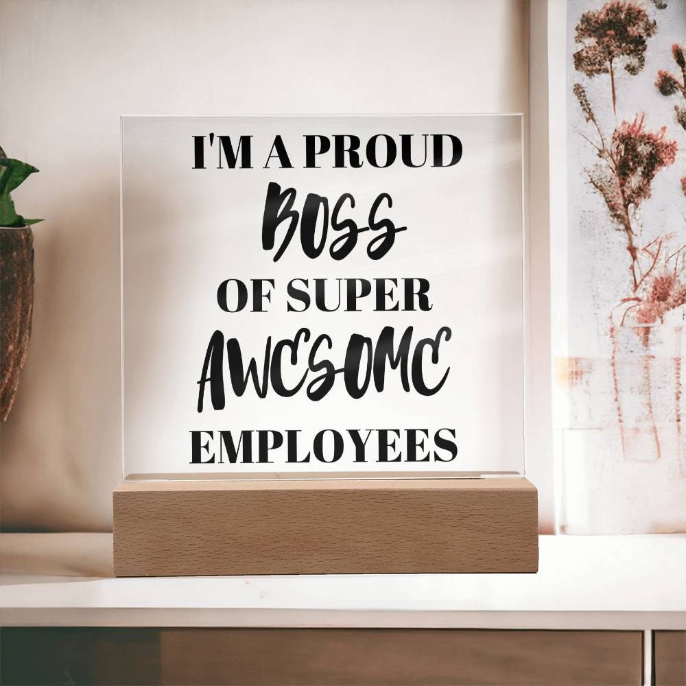 Proud Boss Plaque Sign Gift For Boss
