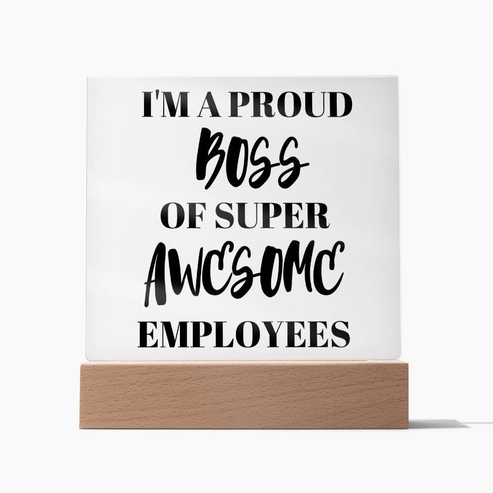 Proud Boss Plaque Sign Gift For Boss