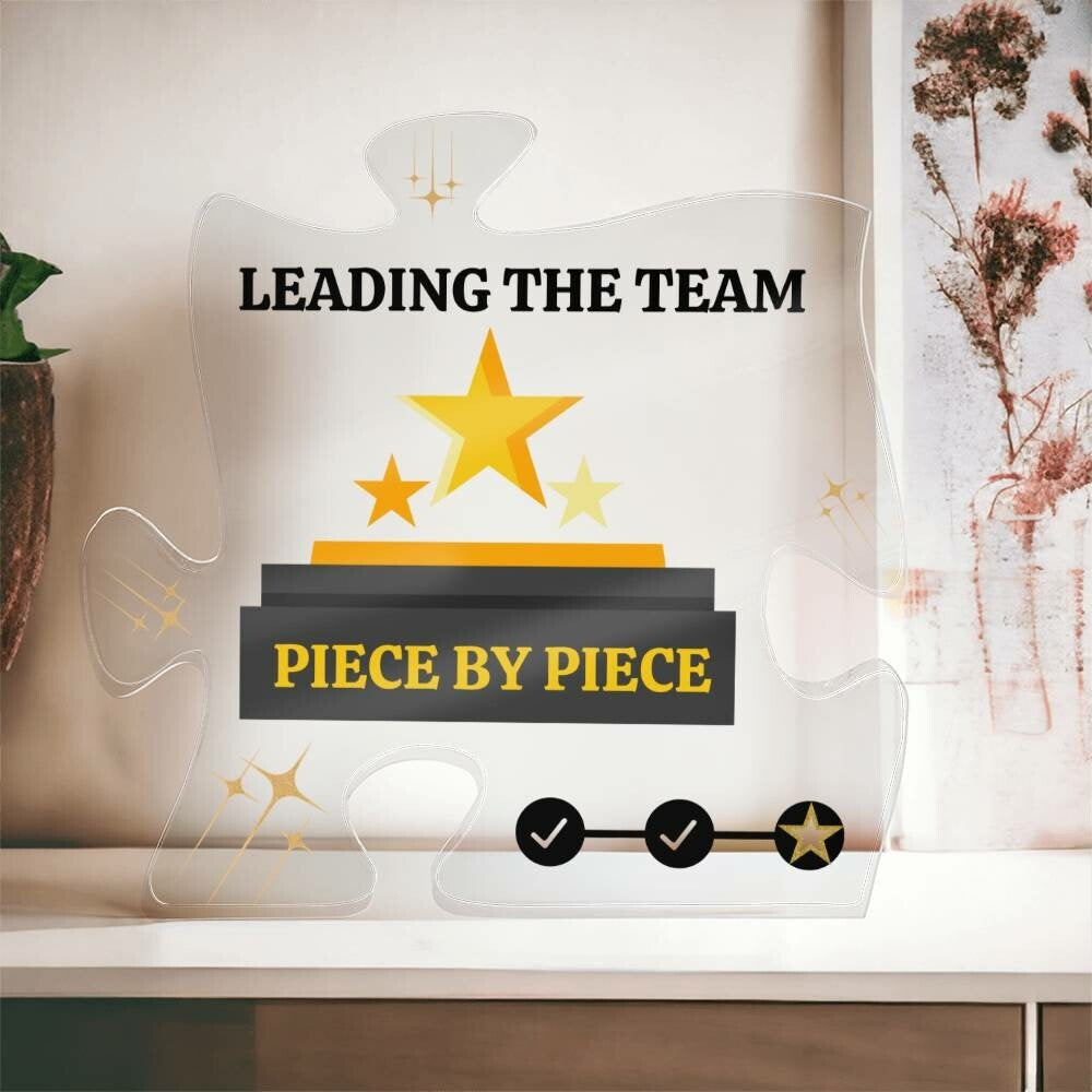 Leading The Team Piece By Piece Plaque
