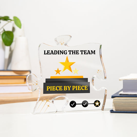 Leading The Team Piece By Piece Plaque