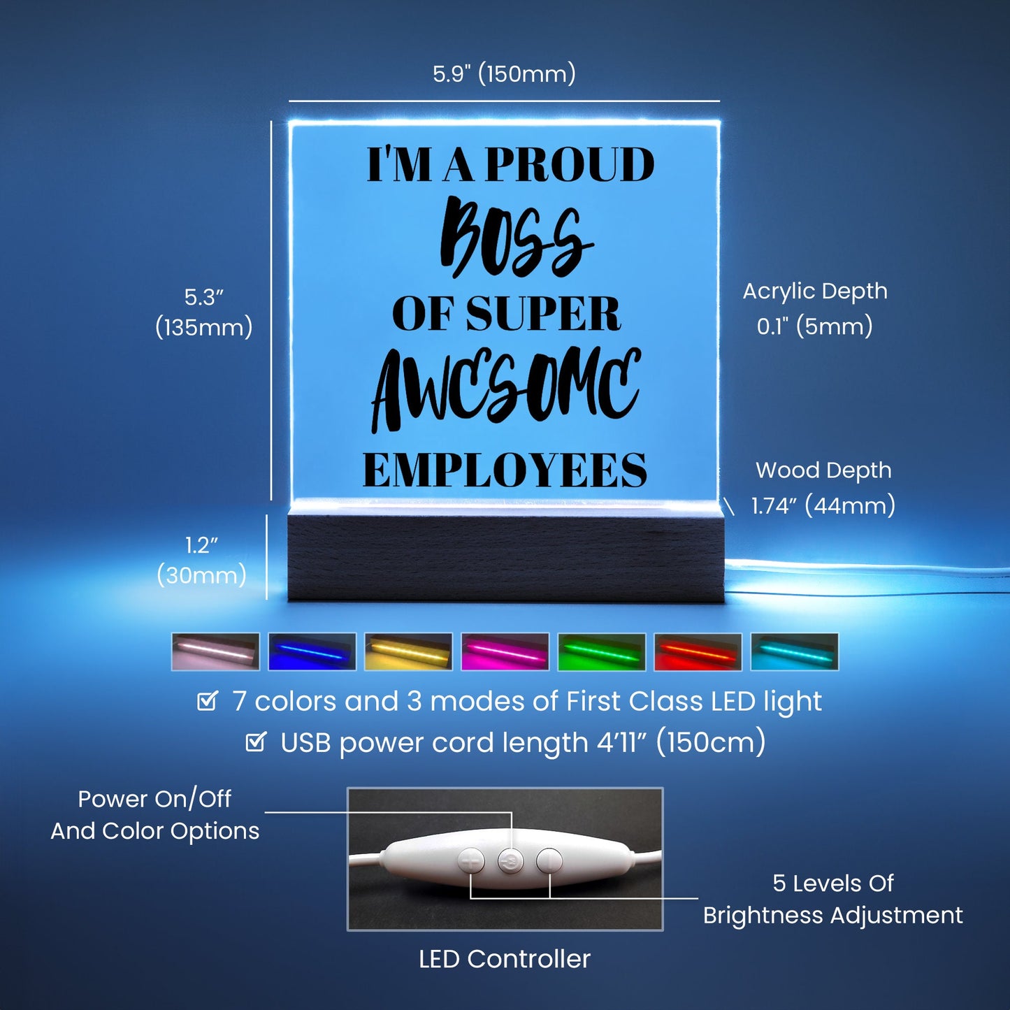 Proud Boss Plaque Sign Gift For Boss