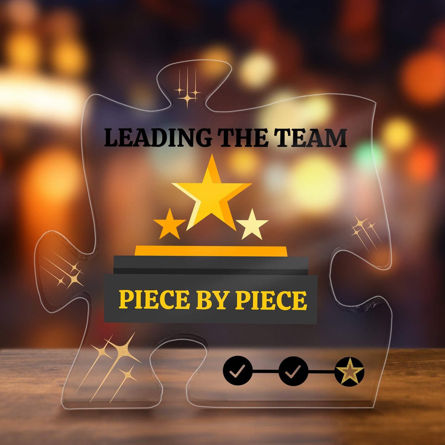 Leading The Team Piece By Piece Plaque