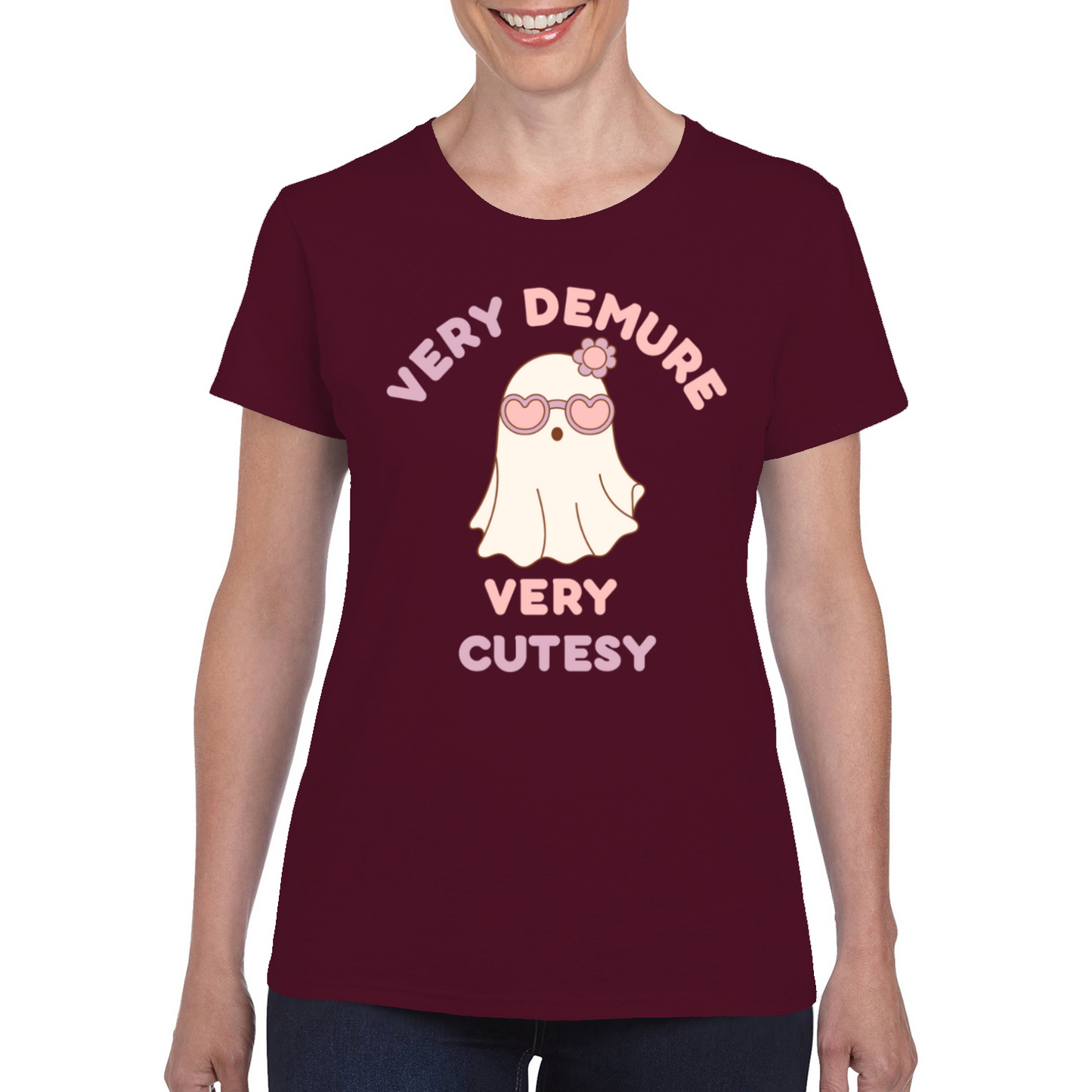 Very Demure Very Cutesy Ghost T-Shirt Women's