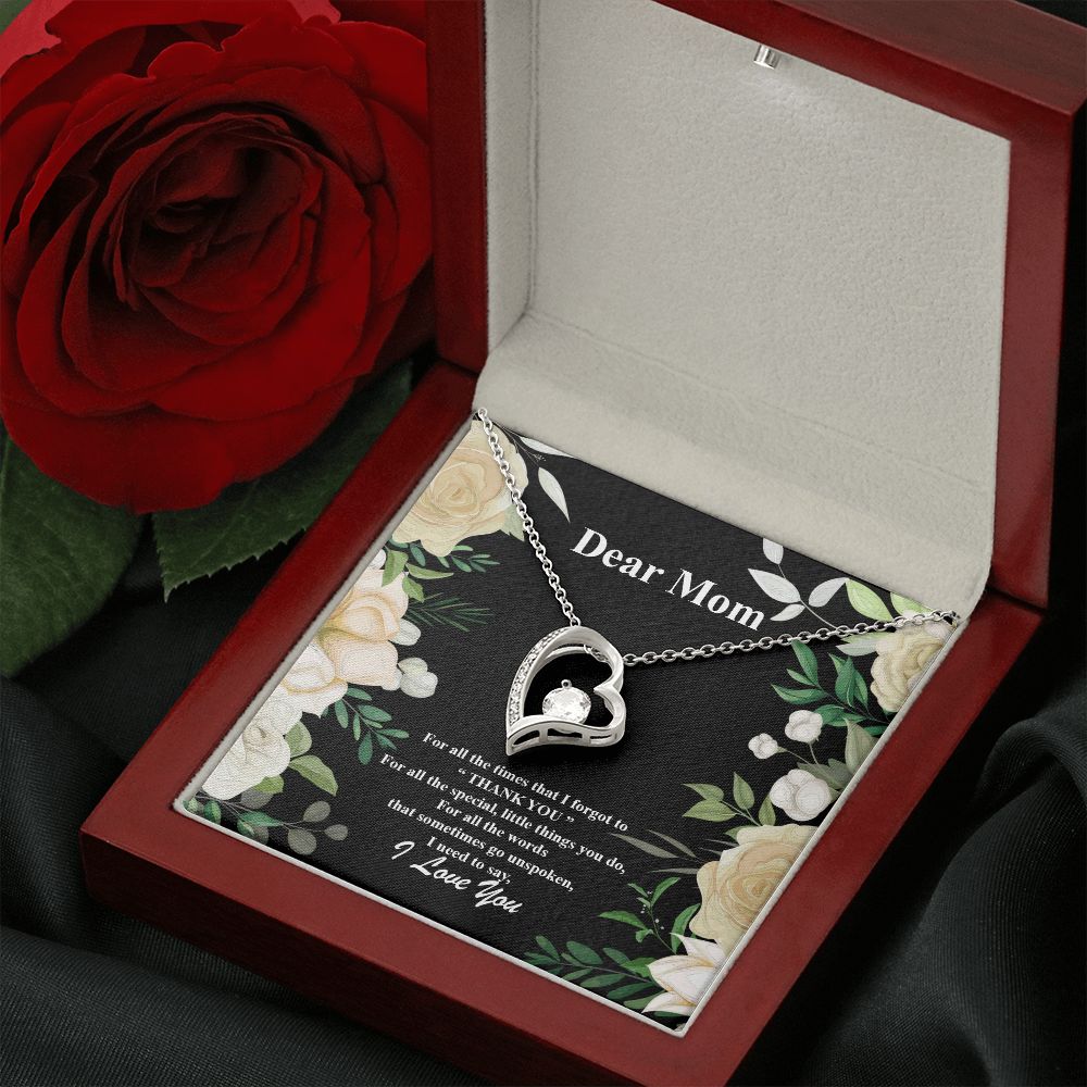 Dear Mom Message Card Necklace