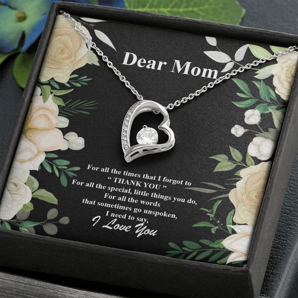 Dear Mom Message Card Necklace