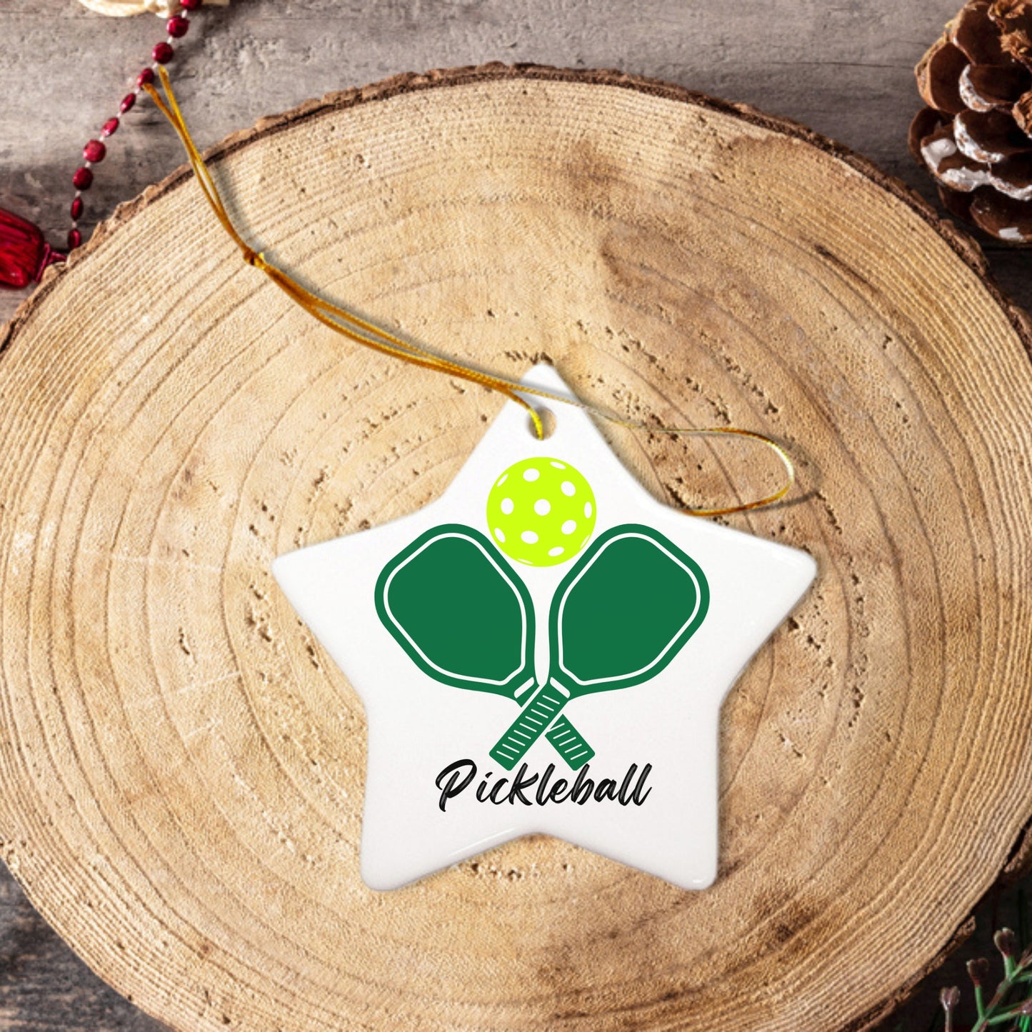 Pickleball Star Ornament