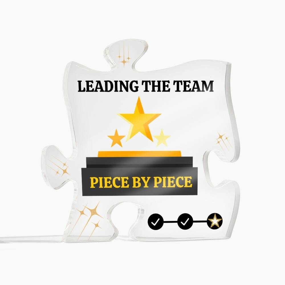 Leading The Team Piece By Piece Plaque