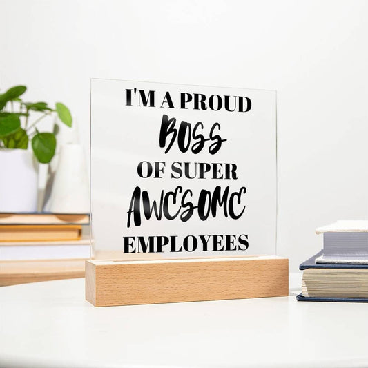 Proud Boss Plaque Sign Gift For Boss
