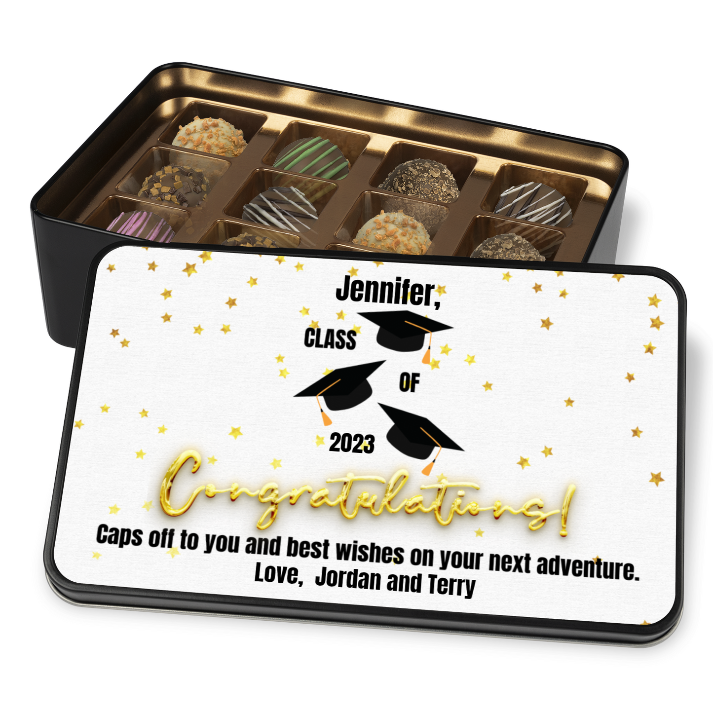 Congratulations Graduate Personalized Chocolate Graduation Gift Keepsake Tin