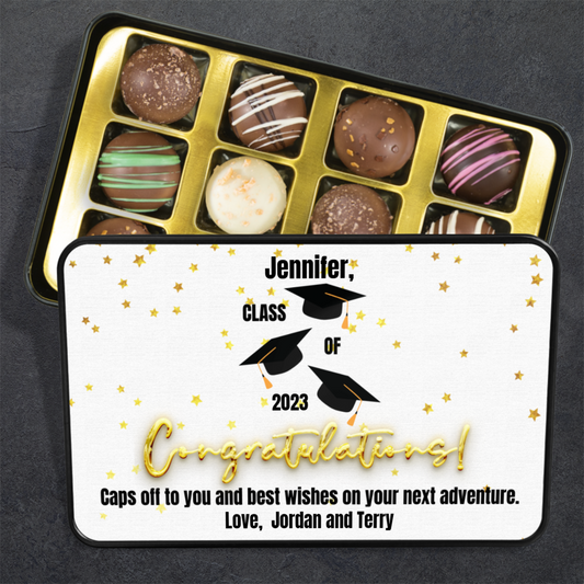 Congratulations Graduate Personalized Chocolate Graduation Gift Keepsake Tin