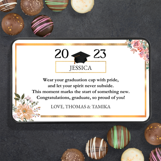 2023 Graduation Personalized Gift For Her Custom Chocolate Graduate Keepsake Tin