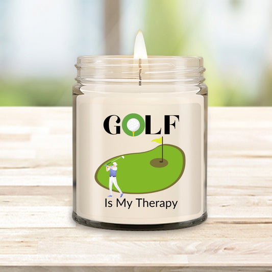 Golf Is My Therapy Candle