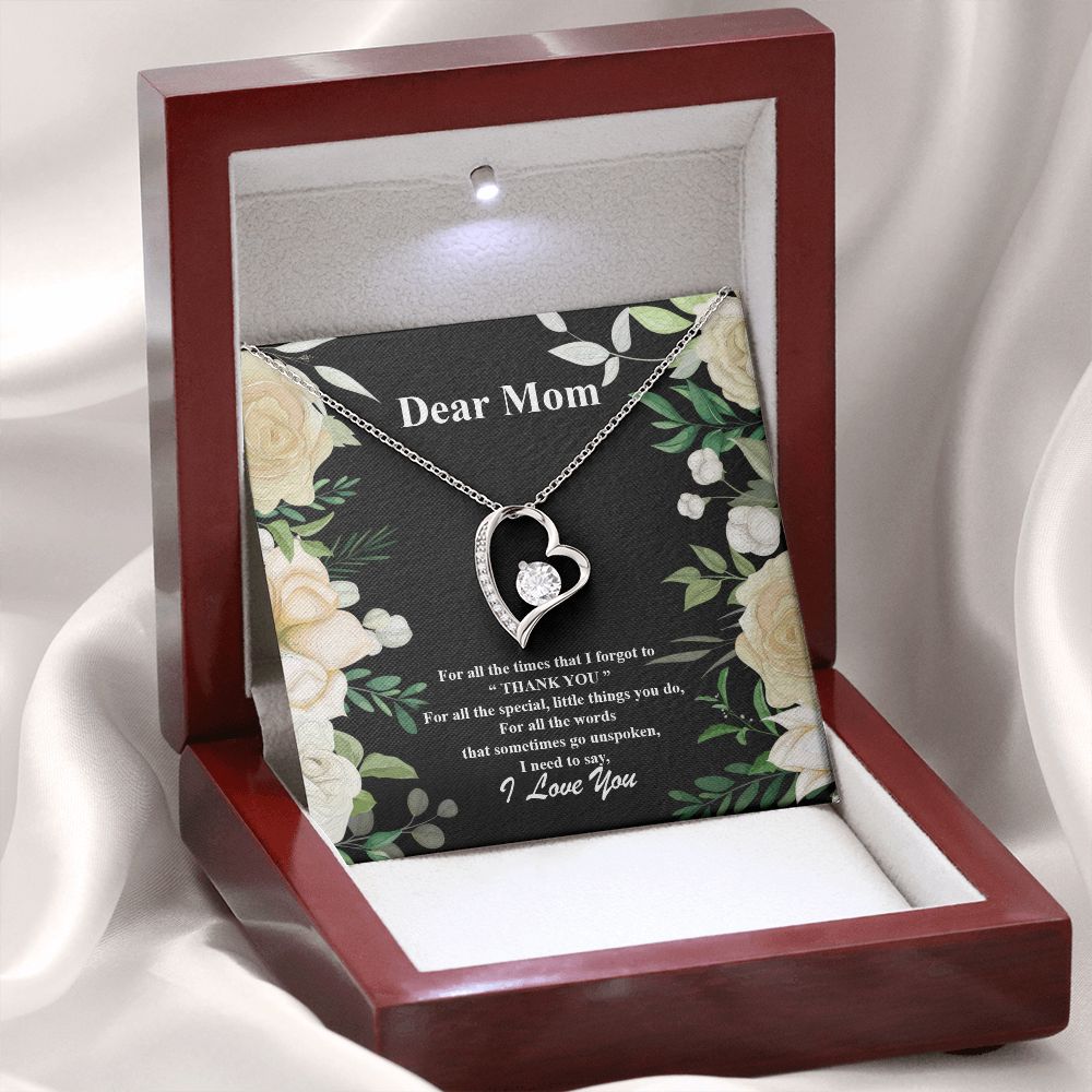 Dear Mom Message Card Necklace