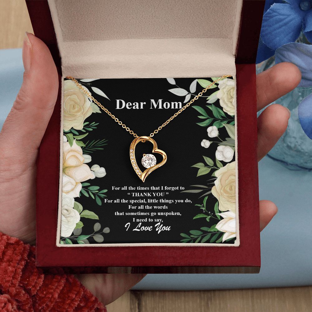Dear Mom Message Card Necklace
