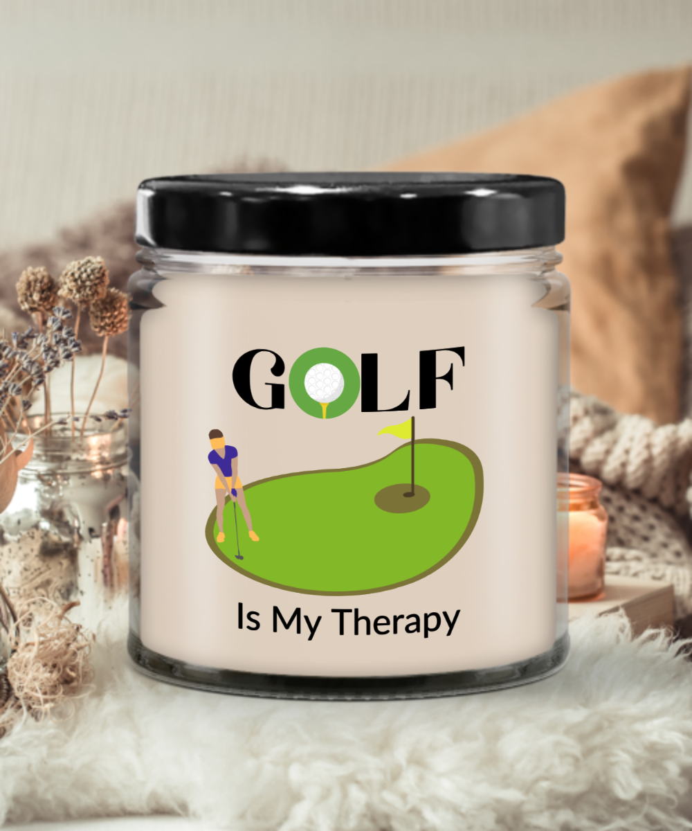 Golf Gift For Women Golfers Golf Is My Therapy Candle