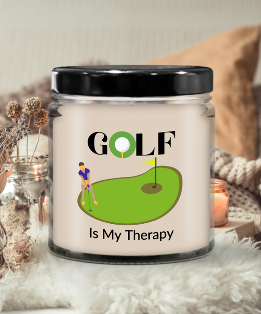 Golf Gift For Women Golfers Golf Is My Therapy Candle