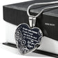 To My Girlfriend Turn Back The Clock Heart Necklace Pendant